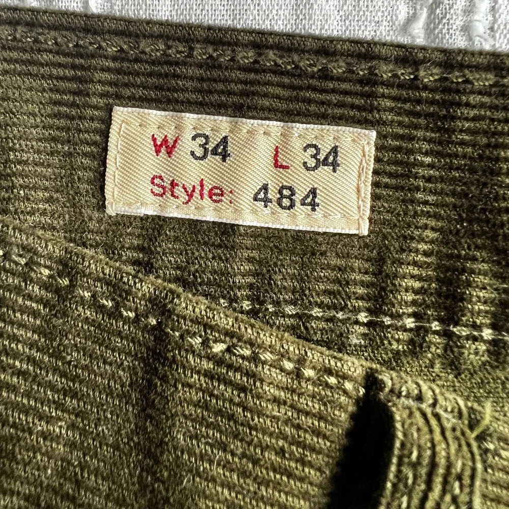 J. Crew Style 484 Corduroy Pants Slim Fit Men’s Olive Green